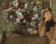 Edgar Degas Woman with Chysanthemums oil